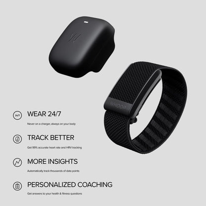 WHOOP Peak 5.0 Fitness Tracking Band with 24x7 Heart Rate, HRV, Stress, Health Monitor  Motion Controller (Black, Top Choice For Users Of Apple, Samsung, Mi, Realme, Noise & Boat Etc., For Mobile)