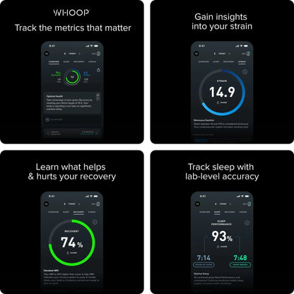 WHOOP Peak 5.0 Fitness Tracking Band with 24x7 Heart Rate, HRV, Stress, Health Monitor  Motion Controller (Black, Top Choice For Users Of Apple, Samsung, Mi, Realme, Noise & Boat Etc., For Mobile)
